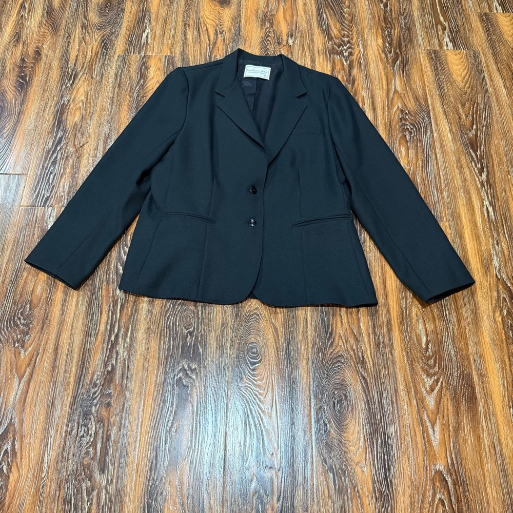 Vintage Levi Strauss Co Black Women's Two Button Blazer‎ Size 18 Business Coat